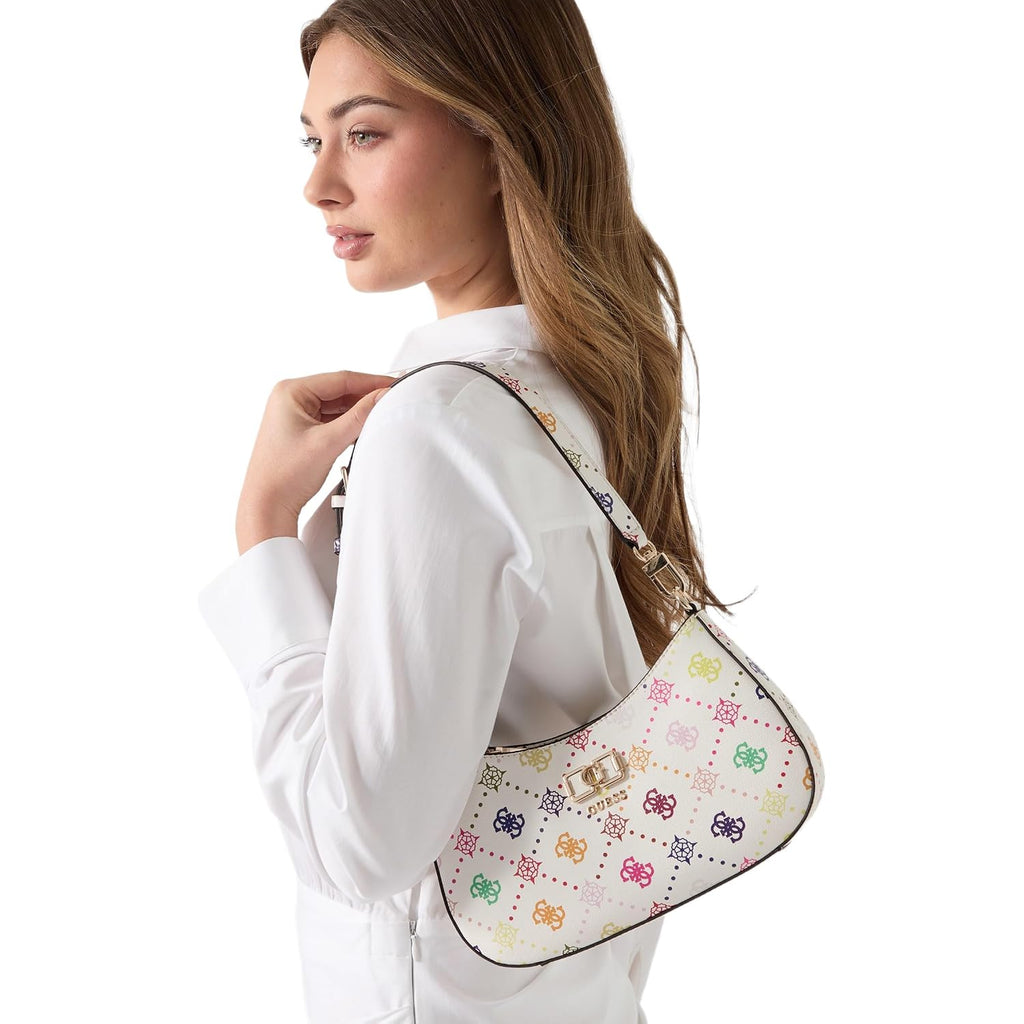 Guess Emelie Logo Top Zip Shoulder Bag