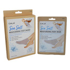 CALA Moisturizing Foot Mask Socks, Sea Salt Essence, Hydrating Spa Booties for Dry, Tired Feet, Nourishing & Calming, No-Rinse Finish, 3 Pairs (10 Min Treatment)