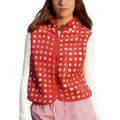 Fleece Vest Women Sleeveless High Neck Fuzzy Sherpa Vest Full Zip Oversized Outwear Gilet Trendy Jacket With Pockets