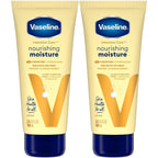 Vaseline Lotion, Intensive Care Nourishing Moisture 2-Pack – Moisturizer with Oat Extract + Ultra-Hydrating Lipids for Healing Extremely Dry Skin, 3.4 Oz Ea