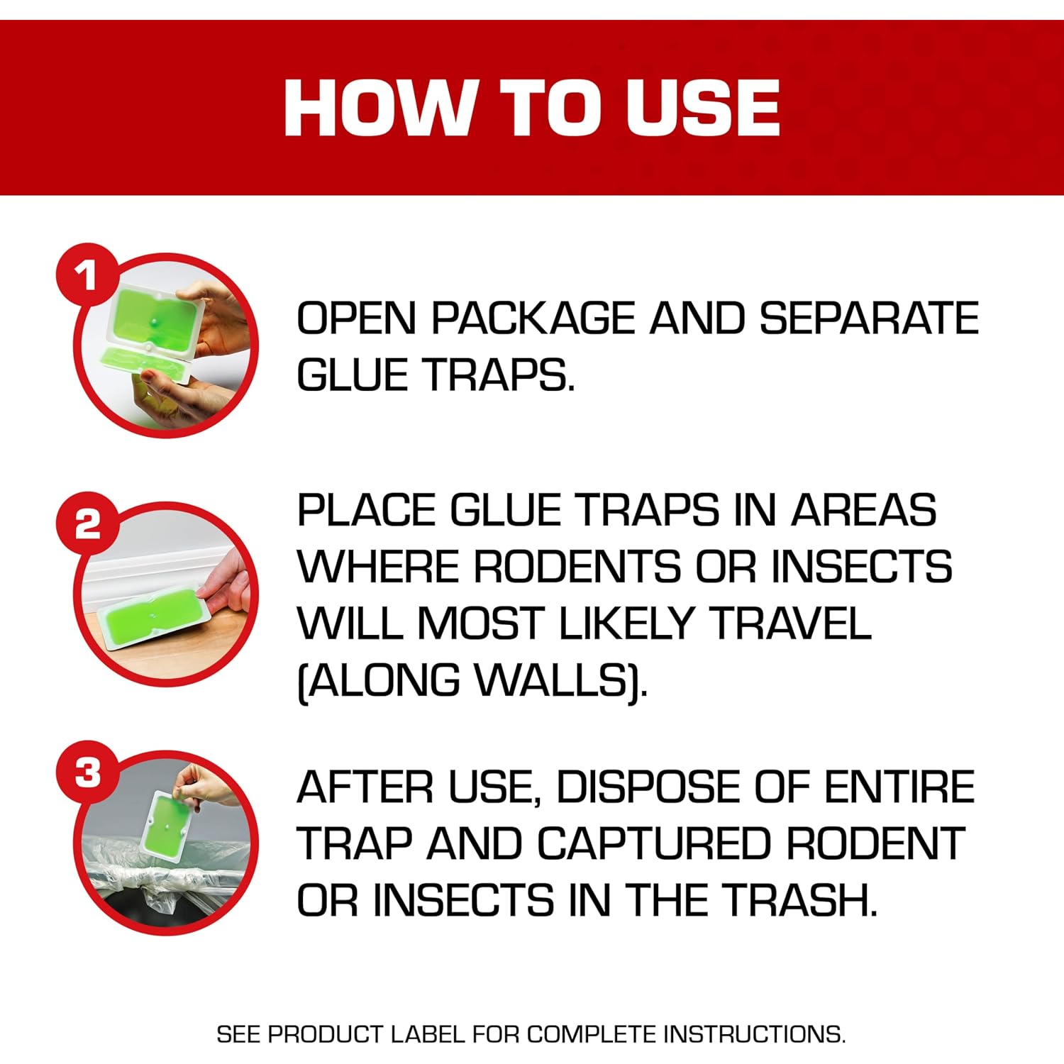 Tomcat Super Hold Glue Traps Mouse Size For Mice, Cockroaches, Spiders, And Scorpions, Ready-To-Use, 4 Traps | For Mice, Cockroaches, Spiders, And Scorpions, Ready-To-Use