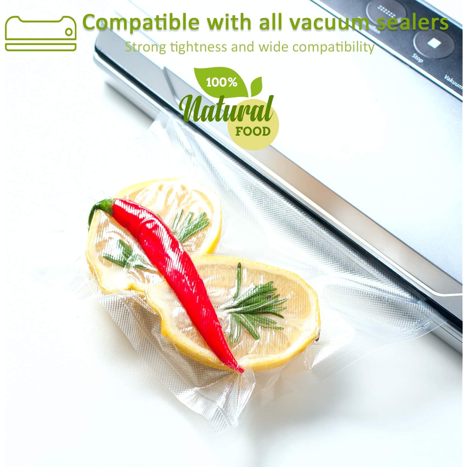 Potane 6 Pack 11"X20'(3Rolls) And 8"X20' (3Rolls)Thickened Vacuum Sealer Bags , Smell-Proof, Puncture Prevention, Heavy Duty For Potane, Food Saver, Great For Vacuum Storage,Meal Prep Or Sous Vide