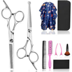 Hair Cutting Scissors Kit For Kids, Fcysy 6 In Children Safety Round Tip Haircut Trimming Scissors Thinning Shears Set, Barber Supplies For Toddlers, Boys & Girls Home Use Grooming Kit