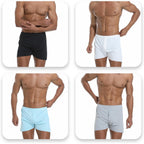 Vissay Stretch Satin Boxers For Men Silk Feeling Boxer Shorts Breathable Loose Men'S Underwear For Sleep 4 Pack