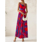 Btfbm Women Summer Floral Maxi Dresses Elegant Spaghetti Strap Dress Printed Party Dress Beach Long Dresses