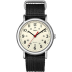 Timex Weekender 38mm Unisex Analog Watch | INDIGLO Backlight | Adjustable Durable Nylon Fabric Slip Through Strap | 24 Hour Time