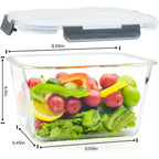 2 Pack Large Glass Storage Containers With Lids 85Oz/10.5Cup Big Airtight Glass Food Storage Containers For Rotisserie Chicken Watermelon Meal Prep, Bpa Free, Freezer Dishwasher Oven Safe
