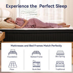 Cryreina Queen Mattress, Mattress Queen Size 14 Inch In A Box, Hybrid Queen Size Mattresses Medium Firm Support For Pressure Relief, Breathable & Durable