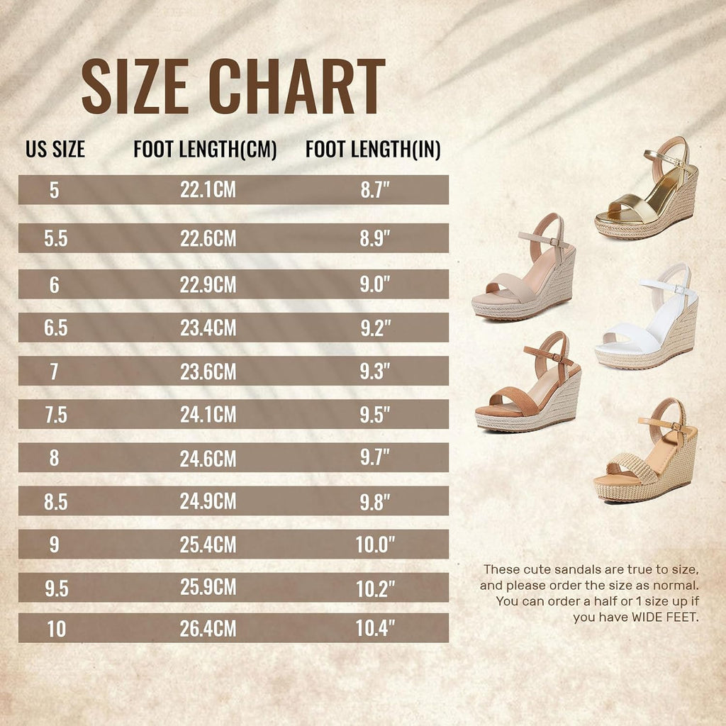Mikarka Women'S Espadrille Wedge Sandals: Ankle Strap Platform Open Toe Wedges - Stylish High Heel Dressy Summer Wedges For Women, Inspired By Espadrilles