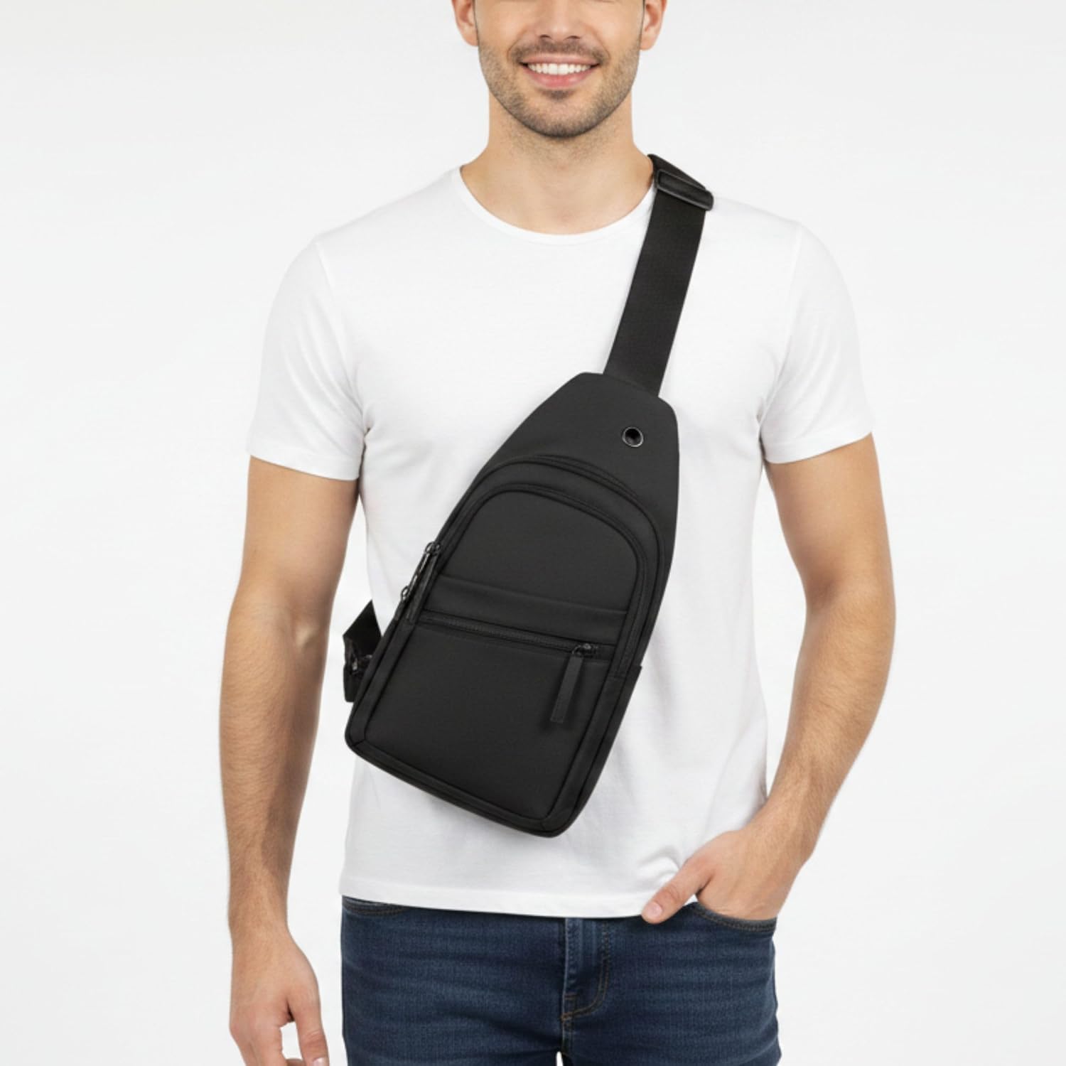 Crossbody Bags For Women Men Trendy Sling Bag Backpack Casual Chest Bag With Convertible Shoulder Strap