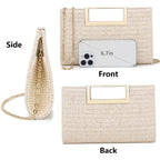 Gurina Evening Clutch Purses For Women Formal Party Clutch Bags Cocktail Prom Fashion Pu Leather Shoulder Handbags