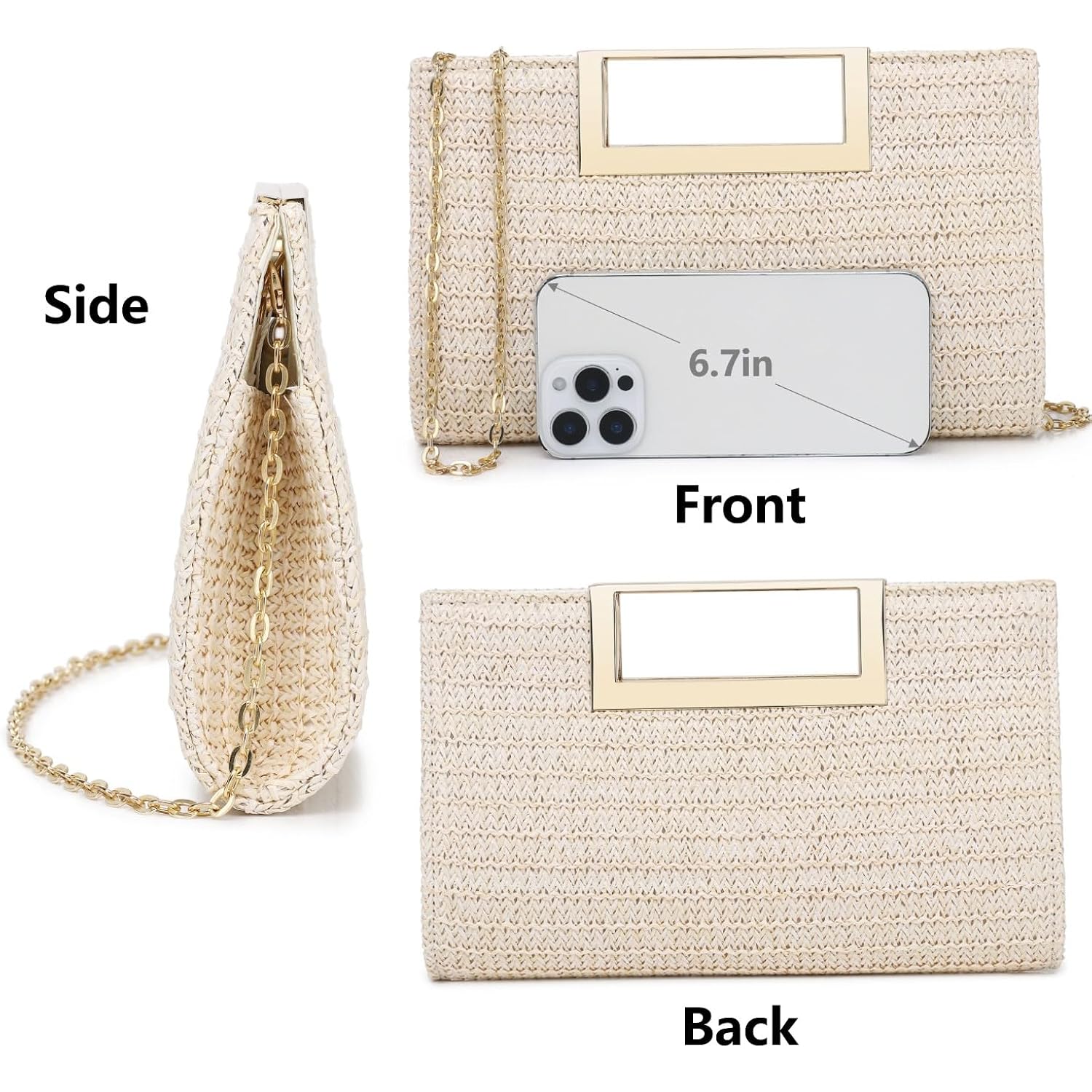 Gurina Evening Clutch Purses For Women Formal Party Clutch Bags Cocktail Prom Fashion Pu Leather Shoulder Handbags