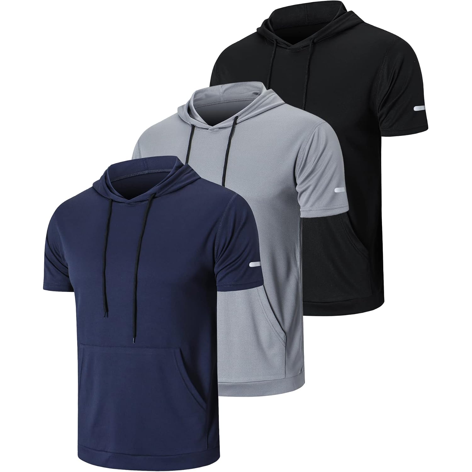 Frueo Men'S 1/3 Pack Workout Shirts Quick Dry Moisture Wicking Short Sleeve Mesh Athletic T-Shirts