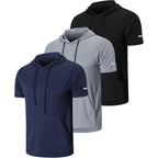 Frueo Men'S 1/3 Pack Workout Shirts Quick Dry Moisture Wicking Short Sleeve Mesh Athletic T-Shirts