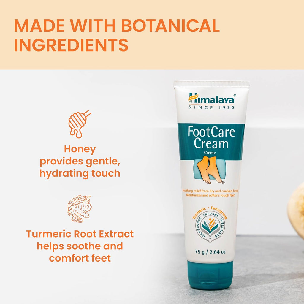 Himalaya FootCare Cream, Intense Moisturizing & Hydrating for Dry Feet and Cracked Heels, 2.64 oz
