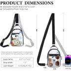 Clear Bag Stadium Approved With Front Pocket,Clear Crossbody Purse Bag For Women Men For Concerts Sports Festivals
