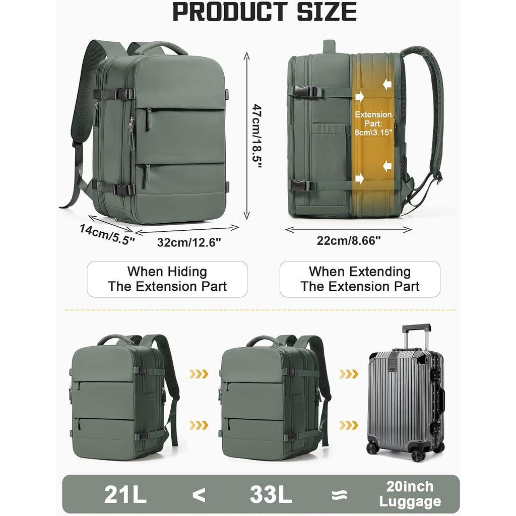 Wepadre Vacuum Backpack Travel With Pump Travel Backpack With Vacuum System Expandable Vacpack Compression Backpacks For Travel Easy Vac Pack Carry On Luggage
