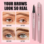 Qic 4-Tip Microblading Eyebrow Pen, Waterproof Brow Marker For Natural Hair-Like Strokes, Quick-Dry Smudge-Resistant, Light Brown