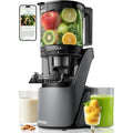 Canoly C16 Cold Press Juicer, 6" Extra Wide Feed Chute, 3-IN-1 Strainers (Juice & Sorbet & Nut Milk), Powerful AC Brushless Motor, Self Precut System, Juicer Machines with BPA-Free (Space Gray)