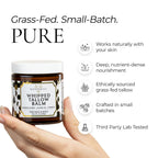 Organic Beef Tallow For Skin – 3Oz Grass Fed Whipped Beef Tallow For Face With Manuka Honey, Mango Butter & Jojoba Oil, Tallow And Honey Balm For Face, Body Moisturizer