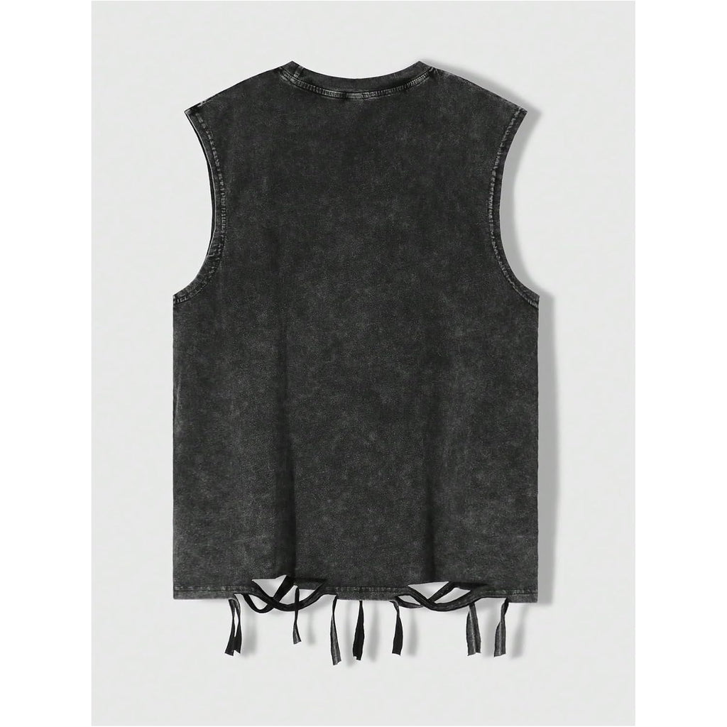 Verdusa Men'S Y2K Graphic Tees Grunge Hippie Distressed Tank Top