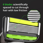 DORCO Pace 6 Pro - Six Blade Razor System with Trimmer - 12 Pack Refill (No Handle)