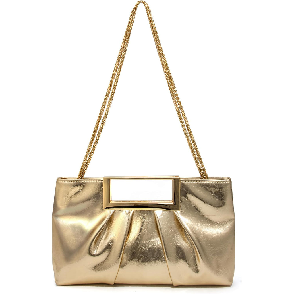 Evening Clutch Bag Bright Color Pu Leather Formal Handbag Suitable For Wedding Prom Black Tie Events