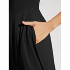 Ododos Square Neck Midi Dress With Pockets For Women Summer Casual Sleeveless Sundress Flare Tank Dress