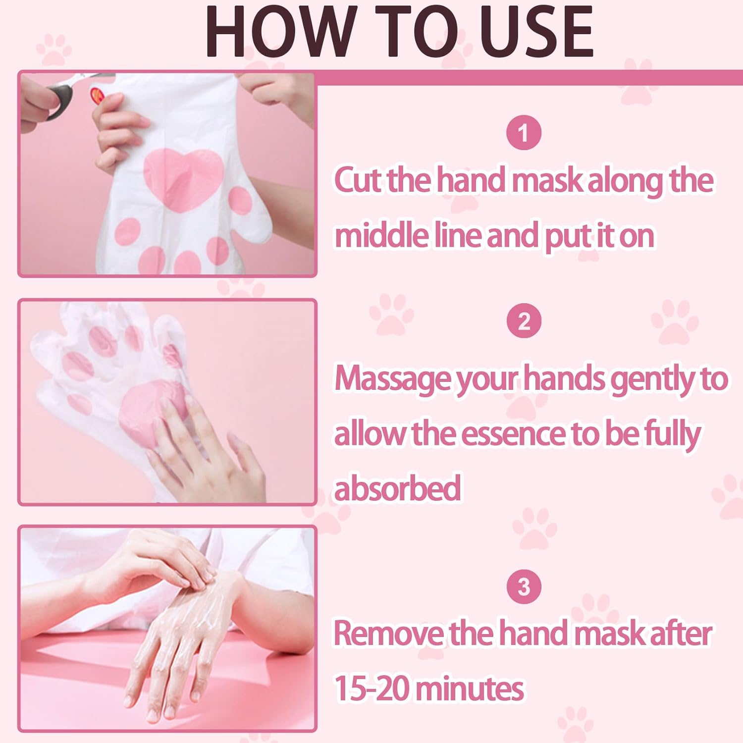 6PCS Hand Masks,Hydrating Hand Masks Moisturizing Gloves Overnight for Dry Cracked Hands,Daily Hand Care Hand Masks Gift Set for Women and Men A