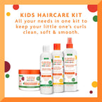 Cantu Care For Kids Haircare Regimen Set With Large Size Shampoo + Conditioner + Detangler + Leave-In Conditioner (Pack Of 4)