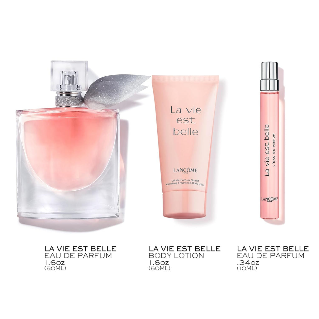 Lancôme La Vie Est Belle Gift Set - Full-Size Refillable La Vie Est Belle Eau De Parfum Spray 1.7 Fl. Oz, Purse Spray 0.34 Fl. Oz, Body Lotion 1.6 Fl. Oz.- Limited Edition Gift Set For Women