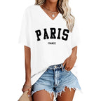 Oversized Tshirts for Women V Neck Short Sleeve Summer Casual Basic Loose Tops 2026