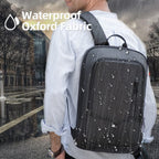Hk Backpack For Men Business Slim Laptop Bag | Anti Theft Travel Backpacks 15.6 Inch Laptop Water Resistant Computer Bag For Work Office College, Black