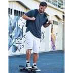 Ygreyg Mens Cargo Shorts Long Capri Below The Knee Shorts 3/4 Relaxed Fit Long Shorts With Pockets