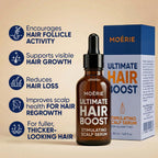 Moerie Ultimate Hair Growth Serum For Natural Hair Regrowth & Thickening - Anti Thinning & Hair Loss Treatment For Women - Rapid Hair Growth Products - Scalp Oil Alternative - 1.69 Fl Oz / 50 Ml