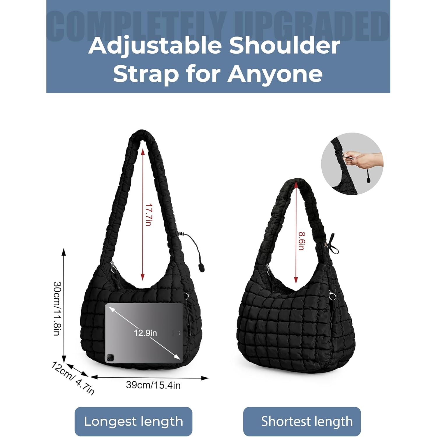 Puffer Quilted Tote Bag for Women