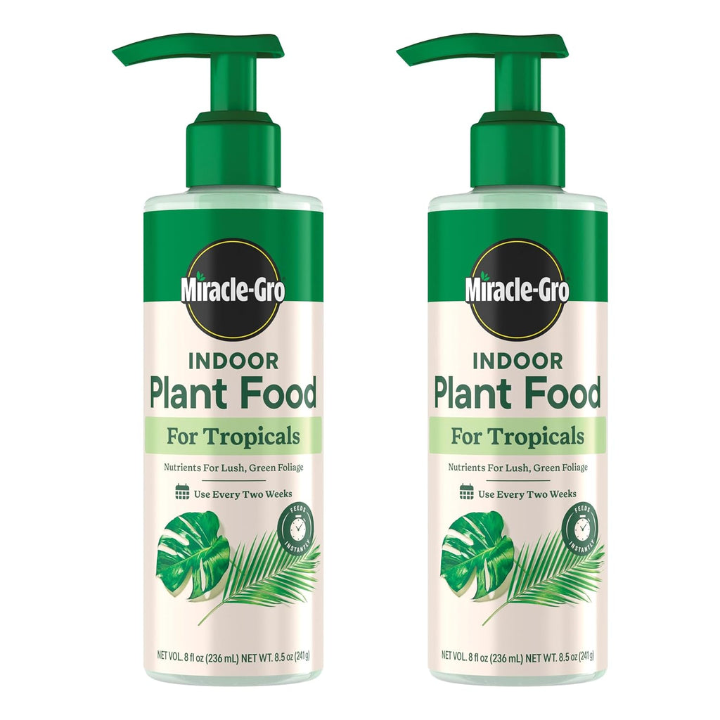 Miracle-Gro Indoor Plant Food For Tropicals, 8 Fl. Oz. (2-Pack) | Liquid Plant Food For Tropical Houseplants