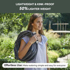 Garden Hose 25Ft, Made Of Tpu(Not Pvc), Ultra-Light & Flexible Water Hose, Non-Shrinking, Easy To Store, Drinking Water Safe Material, All-Weather, Black&Gray