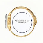 Large Face Numbers Womens Watch - Interchangeable Metal Strap - Easy To Read Analog Face With Second Hand For Women, Nurses, Teachers, Seniors, Olivia