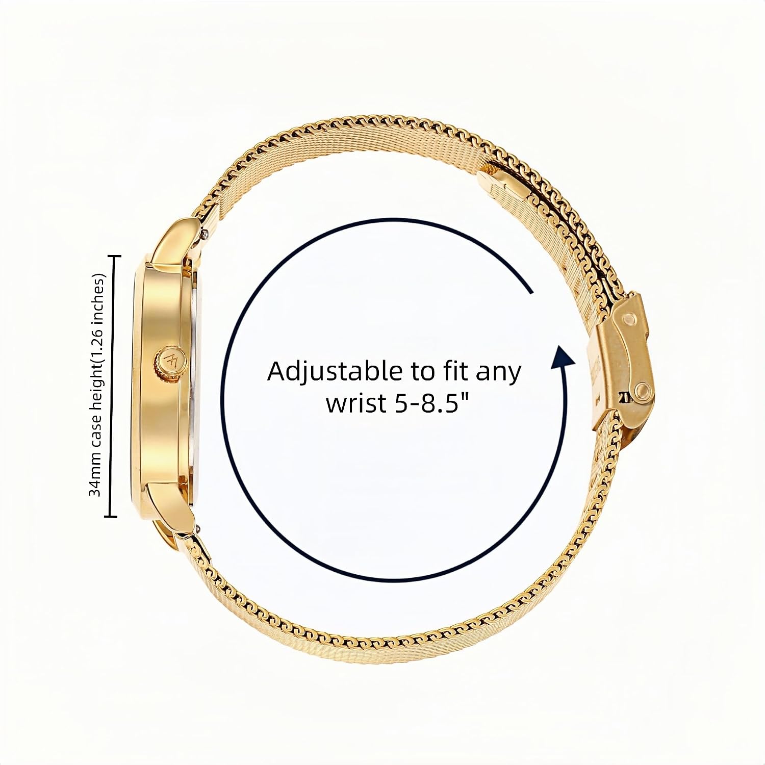 Large Face Numbers Womens Watch - Interchangeable Metal Strap - Easy To Read Analog Face With Second Hand For Women, Nurses, Teachers, Seniors, Olivia