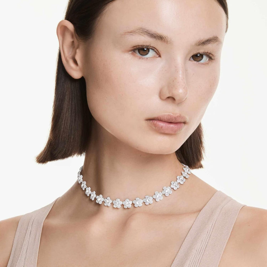 Swarovski x Ariana Grande Jewelry Collection: Necklace, Bracelet, Choker, Earrings, Crystals, Crystal Pearls, Rhodium Finish