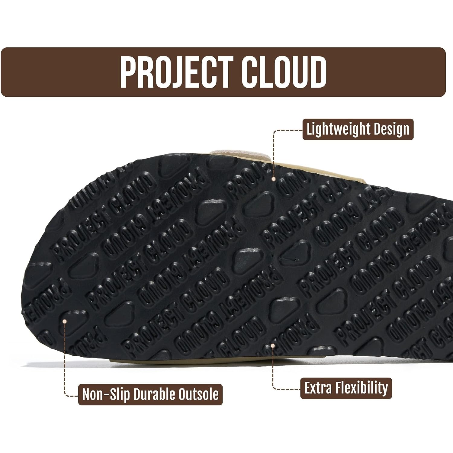 Project Cloud 100% Genuine Leather Sandals Women Dressy Beach Essentials Slides For Women Footwear - Lightweight With Memory Foam Insole Sandals For Women 2026 - Womens Slides