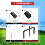 2 Pack Shepherd Hook, Black, 31 Inch, Adjustable Height, 1/2" Thick | Protected By U.S. Patent, Ideal For Hanging Solar Lights, Lanterns,Bird Feeders Flower Baskets & Wind Chimes