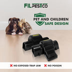Large Rats Traps, Mouse Traps, Tunnel Snap Trap, 4 Count