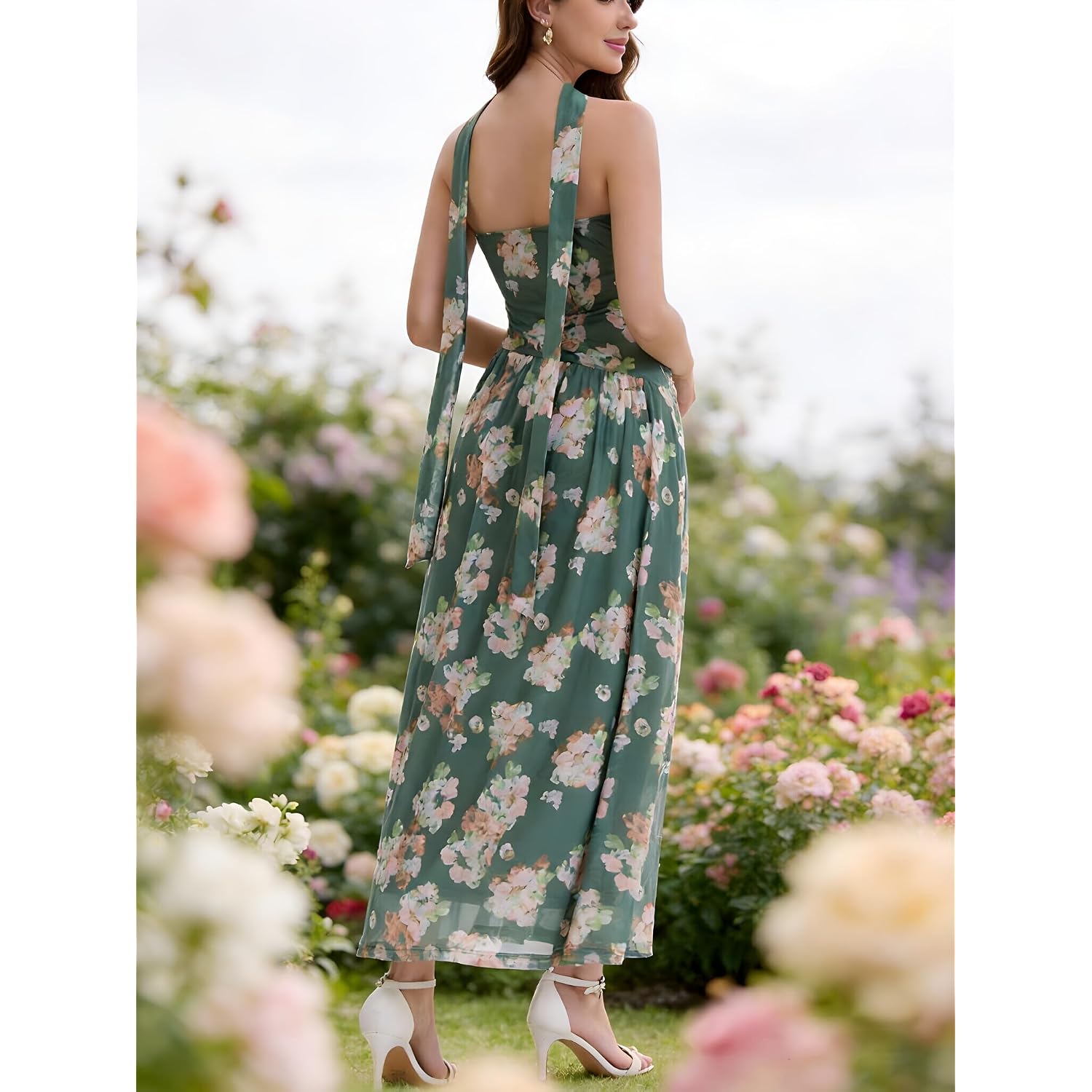 Summer Maxi Dresses For Women 2026 Strapless Ruched Tube Dress With Scarf Beach Vacation Spring Wedding Guest Dress Pockets
