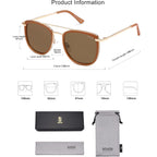 Sojos Retro Aviator Square Polarized Sunglasses For Women Men,Vintage Women'S Sun Glasses Shades Uv400 Sj2180