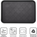Wataniya Pet Boot Tray For Entryway Indoor, Heavy Duty Shoe Mat Tray 2 Packs, 16.7"X12.8" Waterproof Shoes Trays With Raised Edge, Outdoor Multi-Purpose Mats For Boots, Garden, Pets