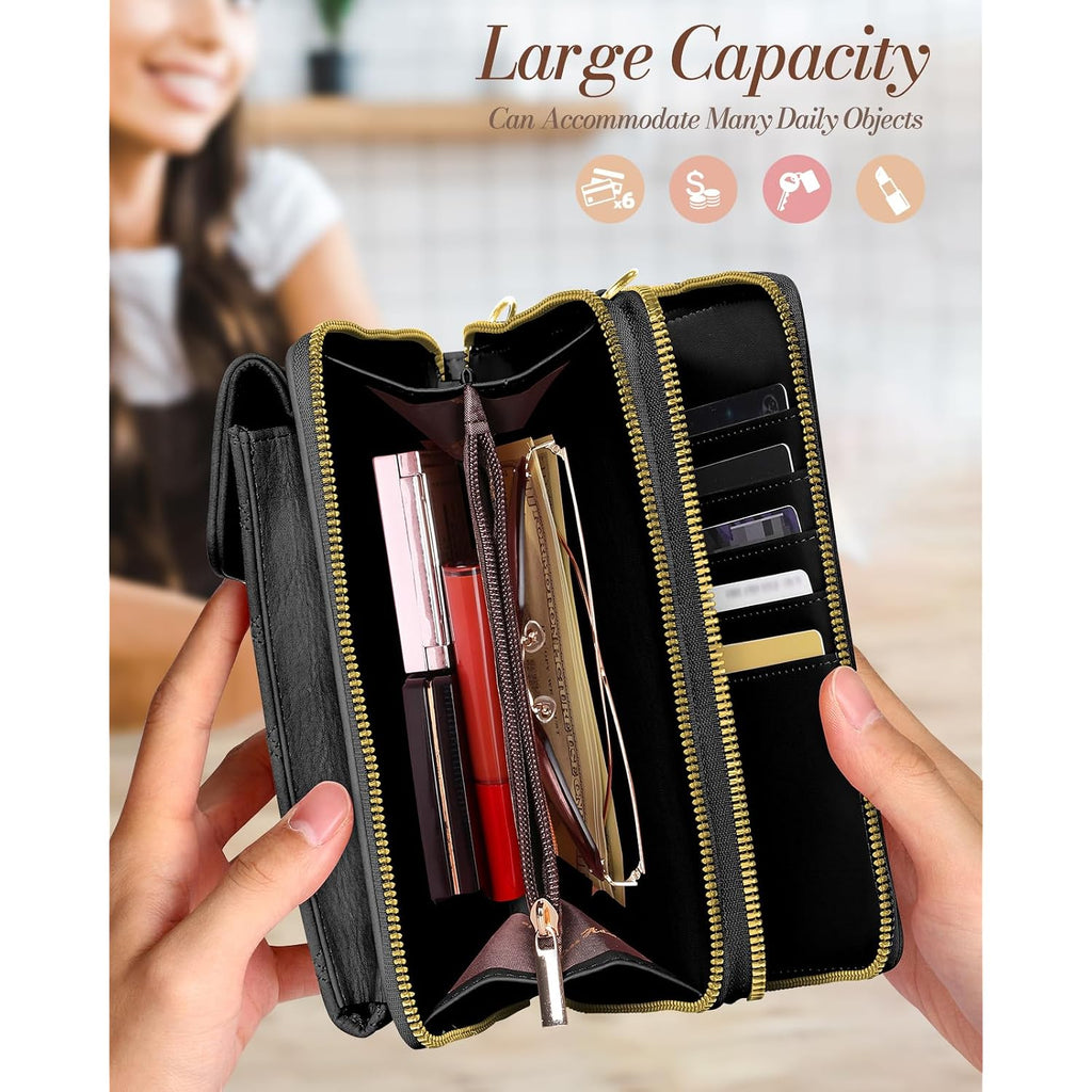 Miss Adola Crossbody Phone Purse For Women - Cute Small Bags Cellphone Wallet Rfid Blocking With Strap Zipper And Card Slots
