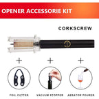 Air Pressure Pump Bottle Opener With Foil Cutter,Aerator Pourer,Vacuum Stopper(4Pcs),Simple Cork Remover,Efficient Corkscrew Bottle Opener,Great For Wine Lovers,Perfect Wine Gift.