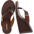 Cushionaire Bera Platform Thong Womens Sandals, Stylish Wedge Flip Flops For Women With Contoured Comfort Footbed